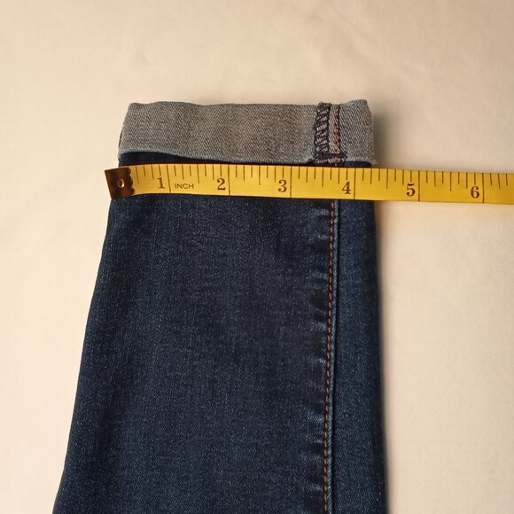 YMI Jeans Size 3 Ankle High Rise Skinny Dark Wash Cuffed Hem - Picture 9 of 10